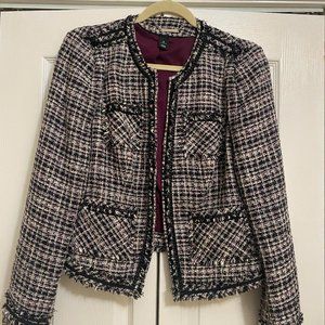 White House Black Market Cropped Tweed Jacket